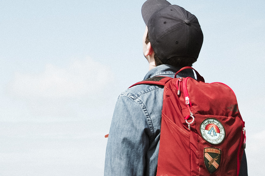 Young Man with Backpack