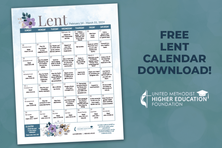 FREE 2024 Lent Calendar UMHEF